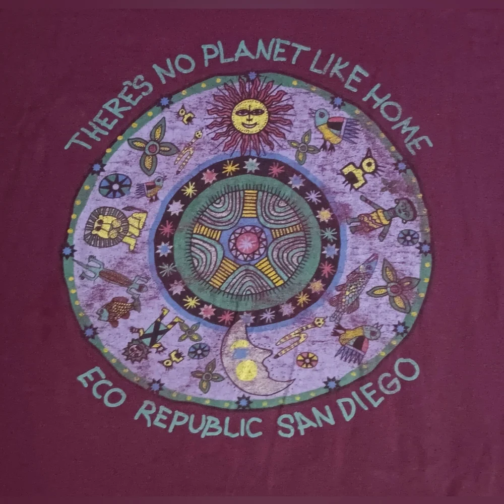 vintage San Diego Theres No Planet Like Home t-shirt Eco Earth Hippie Peace - Picture 1 of 5